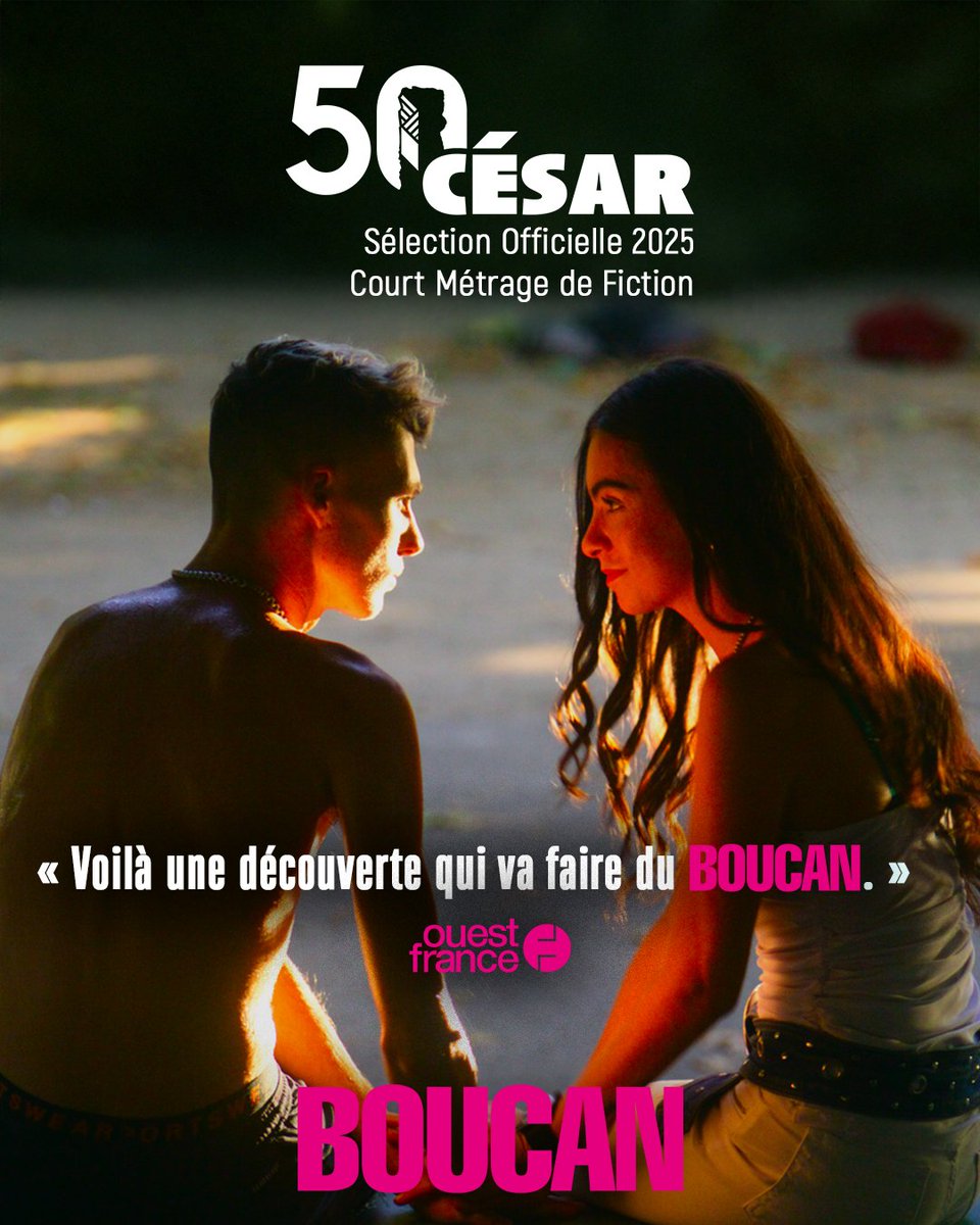 🗳️ Ouverture du 1er tour de vote des #Cesar2025.  

𝐁𝐎𝐔𝐂𝐀𝐍 de Salomé Da Souza peut être proposé dans la catégorie « Meilleur Court Métrage de Fiction ».  

Un film plein de couleurs et d'émotions vives.
Diffusé sur <a href="/Francetele/">France Télévisions</a> &amp; acclamé en festivals.

@Les_Cesar
