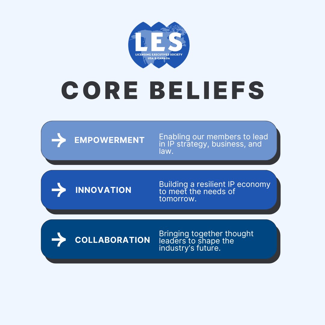 At LES (USA &amp; Canada), our mission and vision drive everything we do. 🌐 We believe in advancing the business of intellectual property to fuel an ever-evolving innovation economy.