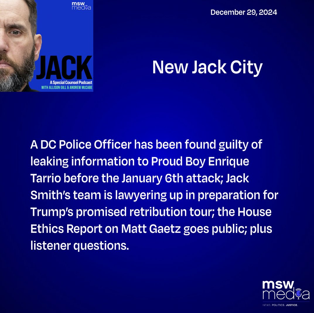mswmediapods's tweet photo. Catch the latest #JackPod 🔥 with @MuellerSheWrote & #AndyMcCabe. #MSWMedia
Listen: https://t.co/hKNY5DAxoy https://t.co/LNBbGRxAJ0