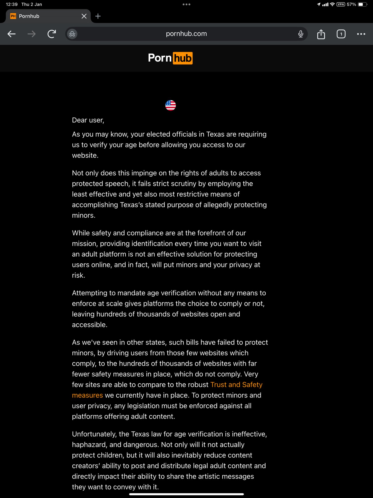 Troy Hunt on X: The Pornhub story regarding age verification shows just  how hard privacy-preserving identifying verification is. Even when everyone  agrees on the sentiment (nobody is saying kids should have access