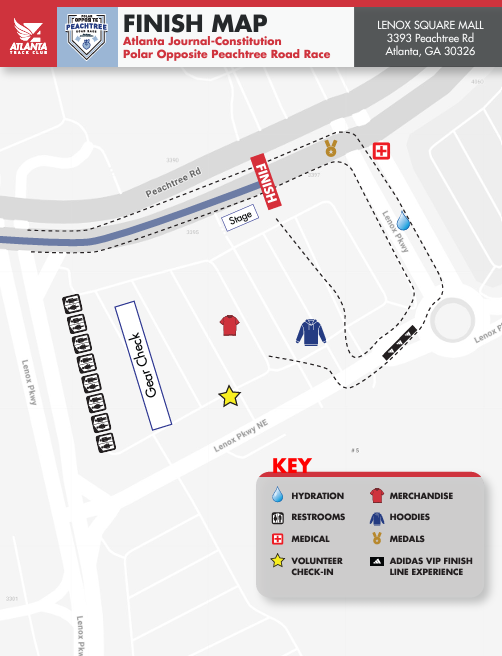 TRAFFIC ALERT 🚨 Sat. January 4th: The inaugural AJC Polar Opposite Peachtree Road Race 🏃‍♀️❄️

⏰ Starting at 8:15AM, this race runs in reverse from Piedmont Park to Lenox Square. Expect rolling road closures along the route. All roads expected to reopen by 11:30AM. Plan ahead!