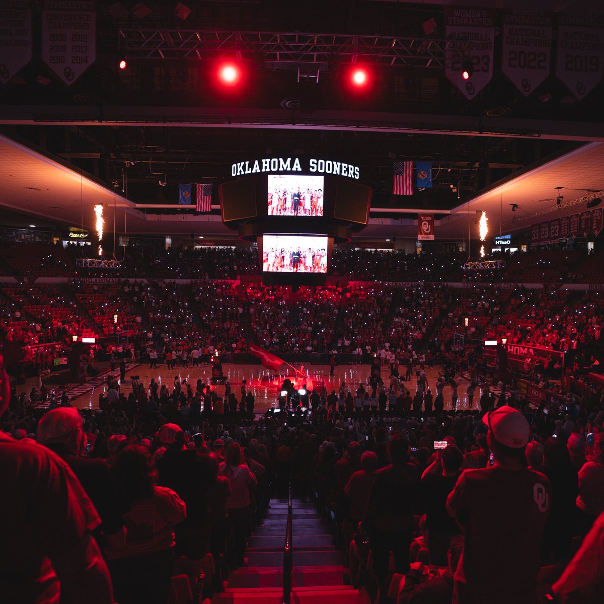 OU_WBBall's tweet photo. The rules are simple tonight.

1. Pack LNC.
2. Wear Crimson.
3. Be rowdy. 

See you there!