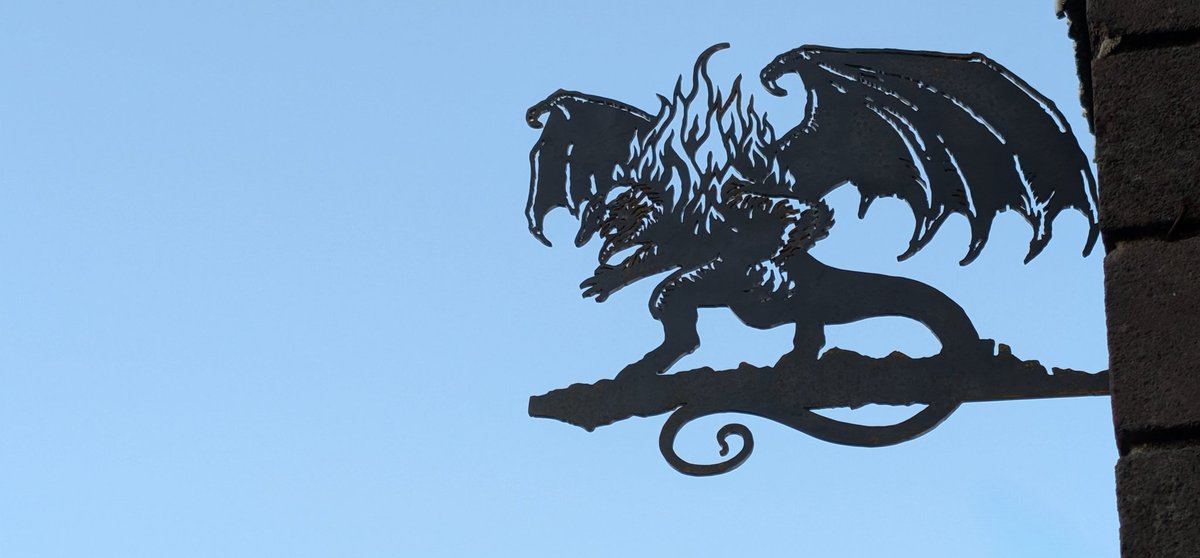 New <a href="/MetalbirdU/">metalbirdUK</a> steel Balrog silhouette, set over the front door.