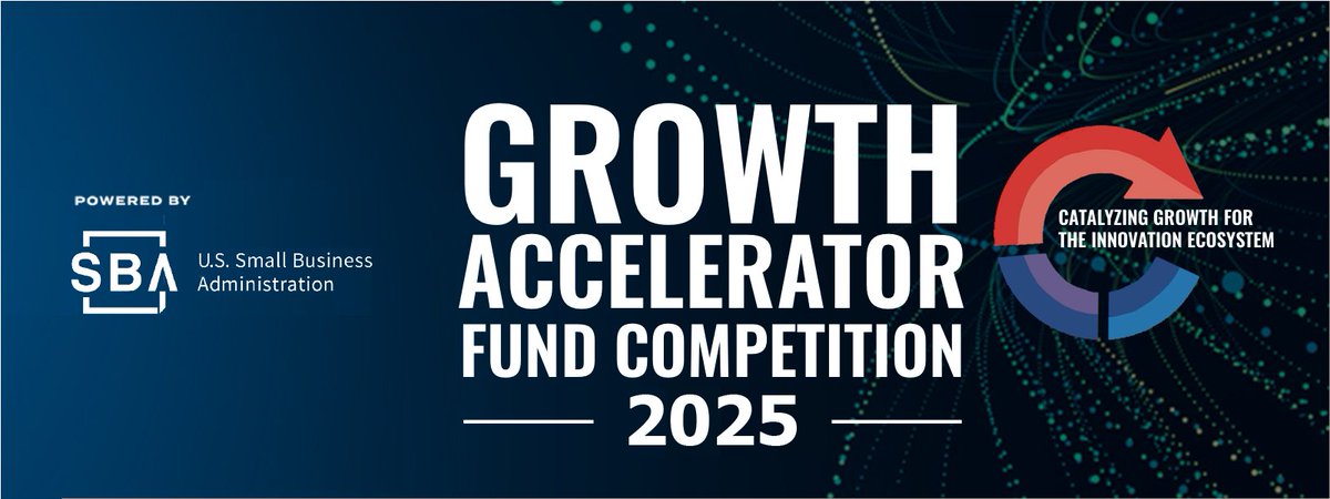 2025 Growth Accelerator Fund Competition (GAFC) announced! <a href="/SBAgov/">SBA</a> accelerates innovation-driven ecosystem building across the country with up to $9M in prize awards. 

Read the full Press Release: bit.ly/3DEIw90