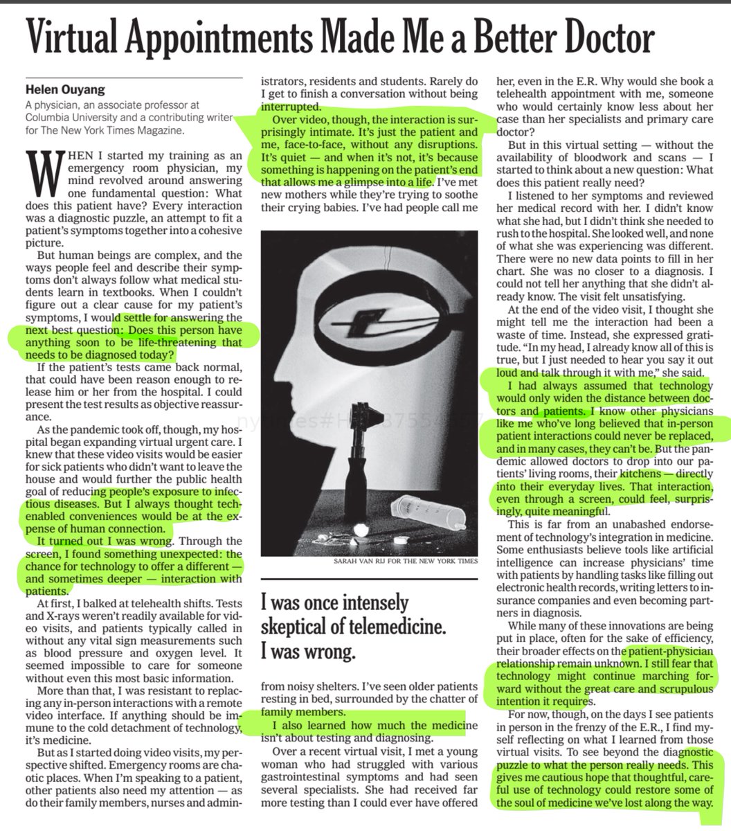 Eric Topol (@erictopol) on Twitter photo āThrough the screen, I found something unexpected: the chance for technology to offer a different ā and sometimes deeper ā interaction with patients.āā<a href="/DrHelenOuyang/">Helen Ouyang</a>
gift link nytimes.com/2024/12/27/opi⦠<a href="/nytopinion/">New York Times Opinion</a> āThrough the screen, I found something unexpected: the chance for technology to offer a different ā and sometimes deeper ā interaction with patients.āā<a href="/DrHelenOuyang/">Helen Ouyang</a>
gift link nytimes.com/2024/12/27/opi⦠<a href="/nytopinion/">New York Times Opinion</a>