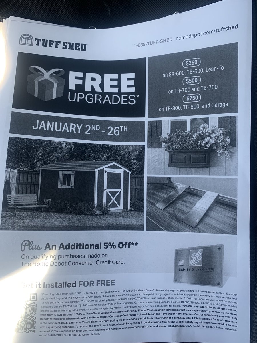 Great new promo TUFF SHED - Orange Teams - 0684,6684,6657,1072, 6893,6647,0608, 0654,6627,2304. Great savings on Sheds &amp; Garages