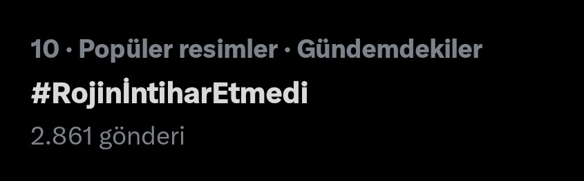 omerkabais's tweet photo. Başardık arkadaşlar gündeme girebildik twit atmaya devam edelim sizlere çok çok minnettarım 
#RojinİntiharEtmedi https://t.co/pKH5DLbdHY