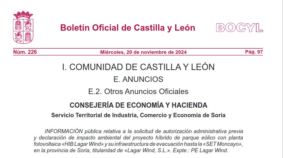 ASDEN_Soria's tweet photo. Si eres de zona del río #Caravantes #LaAlameda #Deza #Manubles #Bijuesca tienes de plazo hasta el 7enero2025 para informarte y alegar #ParqueEolico y #Fotovoltaica. Bocyl 20/11/2024.
Enlace a mapa interactivo (copia y pega en navegador) https://t.co/q6ngquduqu
👇tienes mapas https://t.co/cHjJICuhCZ