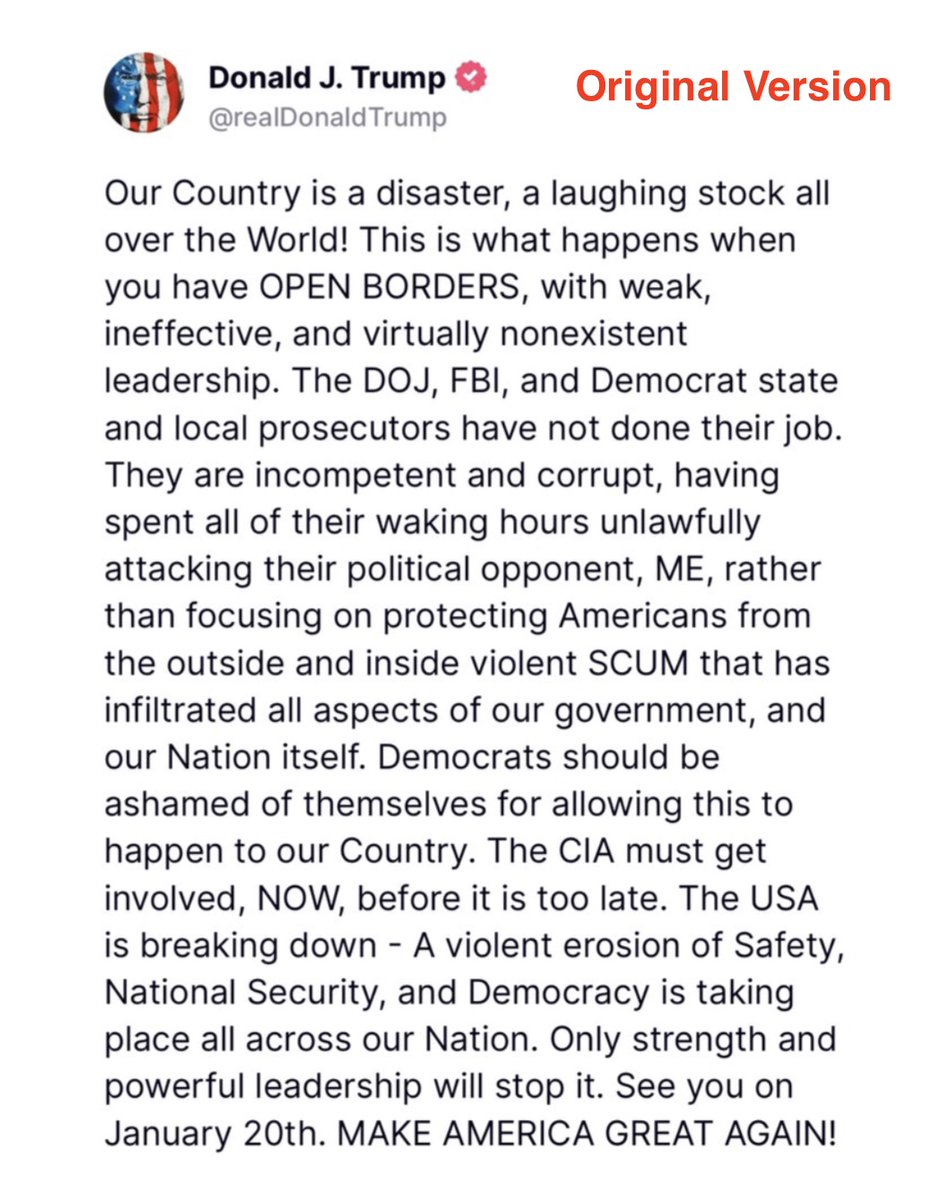 FredericHelbert's tweet image. Hier, #Trump  disait n'importe quoi sans savoir. Aujourd'hui, il tient des propos graves qui ramènent encore 1 fois tout à lui, et qui s'apparente à une menace vs  la #Démocratie &amp;amp; la #Constitution #US
V.O: Is #Trump a threat for #Democracy?  Just read what he wrote. ... You'll…