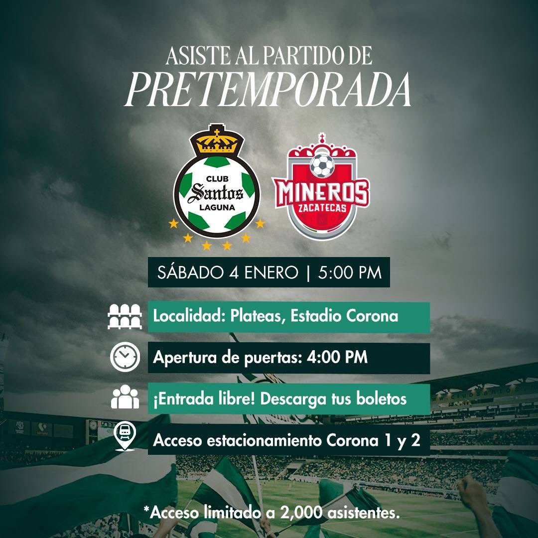 ClubSantos's tweet photo. 📣🇳🇬 ¡Guerreros nos vemos este sábado en el Corona! Asiste a nuestro partido de pretemporada, ¡ENTRADA LIBRE!

Descarga tus boletos a través de Fanki y no te quedes fuera, limitado a 2,000 Guerreros. 

*Boletos liberados a las 3:00 p.m.