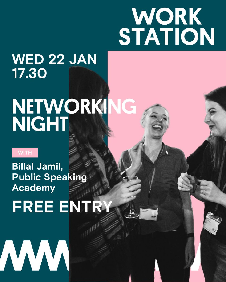 The Workstation (@theworkstation) on Twitter photo Is making new contacts one of your business resolutions for 2025? 🤝 Join us on 22 January at 17:30 for a night of networking!
Meet professionals, enjoy drinks, and sharpen your skills with a free Public Speaking Workshop from <a href="/BillalJamil/">Billal Jamil</a> 📅 Free entry: bit.ly/4gD3X93 Is making new contacts one of your business resolutions for 2025? 🤝 Join us on 22 January at 17:30 for a night of networking!
Meet professionals, enjoy drinks, and sharpen your skills with a free Public Speaking Workshop from <a href="/BillalJamil/">Billal Jamil</a> 📅 Free entry: bit.ly/4gD3X93