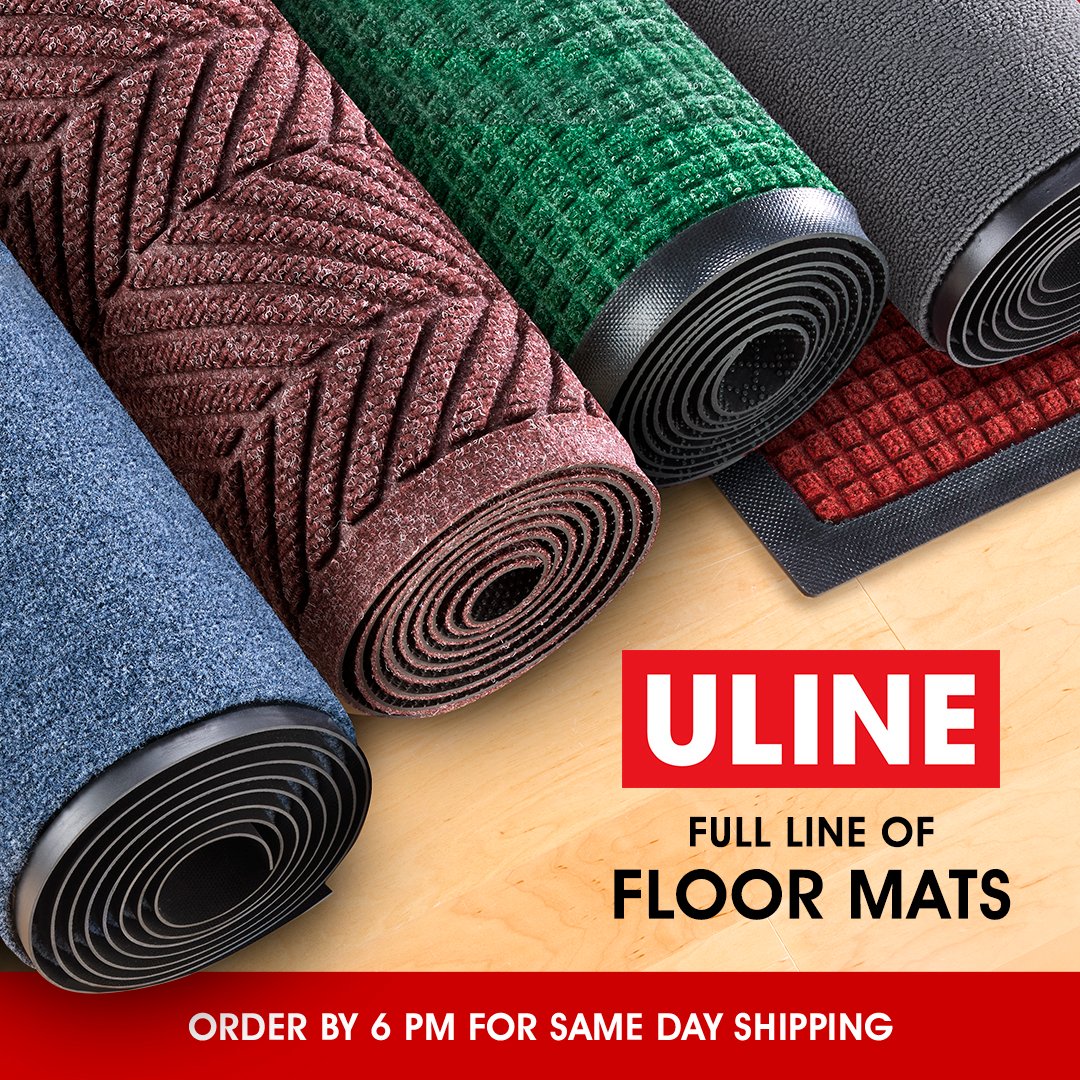 When it comes to quality floor mats, Uline is on a roll. Indoor and outdoor mats in a wide variety of styles, sizes and colors. uline.com