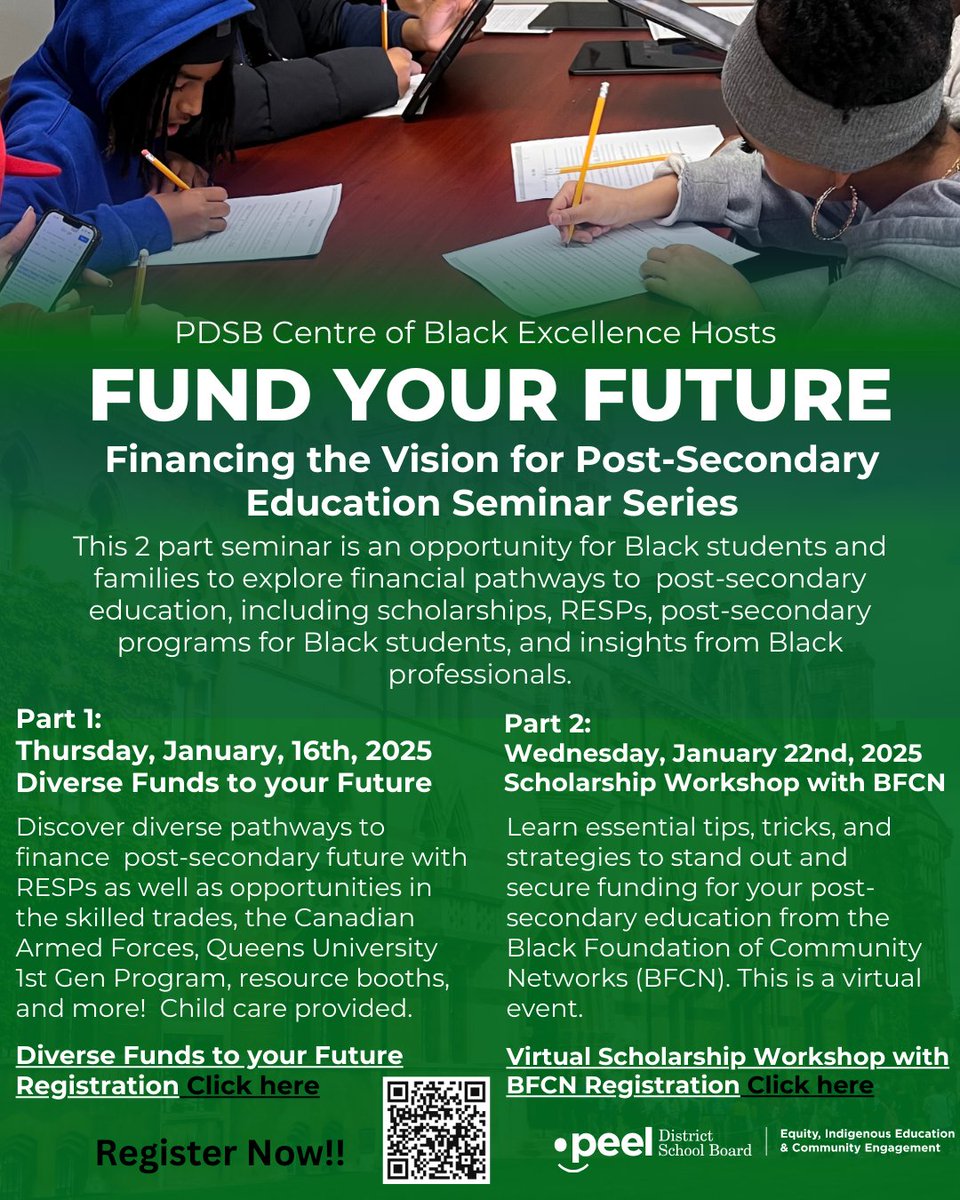 Thinking about how to pay for your child's post-secondary education?  Attend this informative session to learn more about various ways to Fund your Child's Future! Register now: forms.gle/bUaJdvkUmLFXiu…