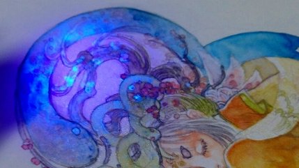 今回の絵、本来はそれなりに色々細工があり楽しめる絵となっているので、実物は今年の展示の機会に見ていただこうかと。今回はなめこ様（<a href="/nmkz1710/">なめこ</a>）、リエン様（<a href="/rien2340/">リエン</a>）、nayuki様（<a href="/nayuki1226/">𝐧𝐚𝐲𝐮𝐤𝐢✧︎…*☽</a>）制作の絵の具を使用しました。感謝です。#巳年年賀状