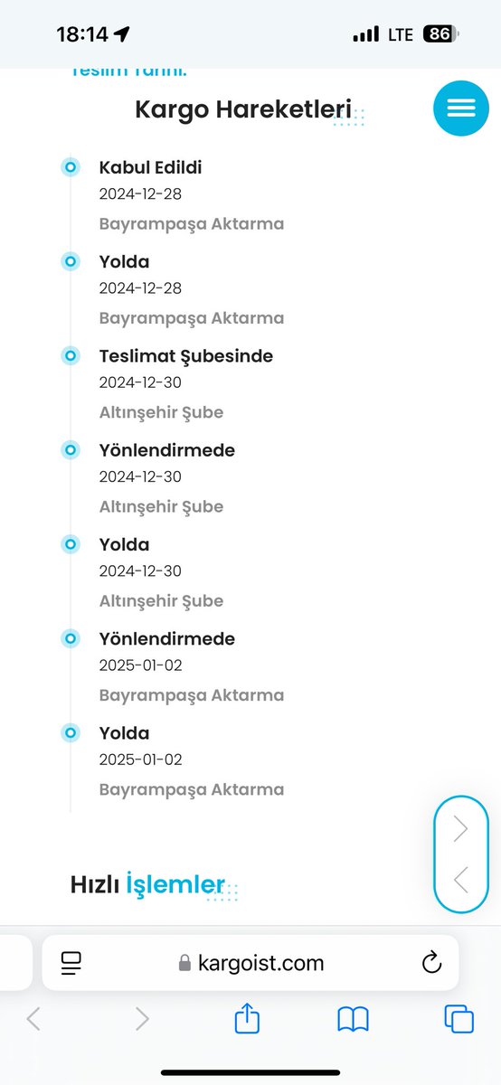 benimcekiiik's tweet photo. @kargoist 30 Aralık teslimli zara kargom ile ilgili tarafıma ivedilikle dönüş yapmanızı talep ediyorum. Kabul edilemez derecede kötü bir hizmetiniz var. Kargom günlerdir oradan oraya sürükleniyor ama bir türlü evime gelmiyor. Kargomu yarın tarafıma teslim ediniz.! https://t.co/mpBIUmfk3F