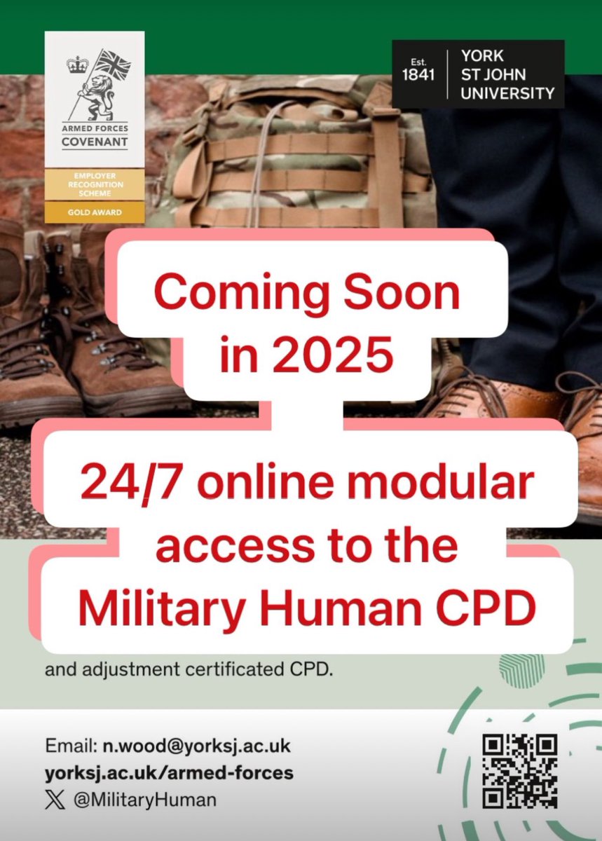 We are launching a new addition and option to access the Military Human CPD in 2025. This will provide access to the full CPD via pre recorded modules when it is convenient for delegates. Watch this space for updates.