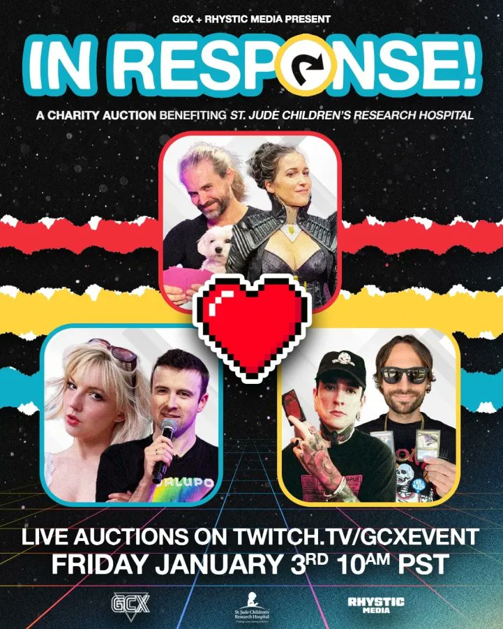 BIDS ARE LIVE! Head to tiltify.com/@gcx/auctions/… to bid to win a spot with your fave MTG creators and get some games in!