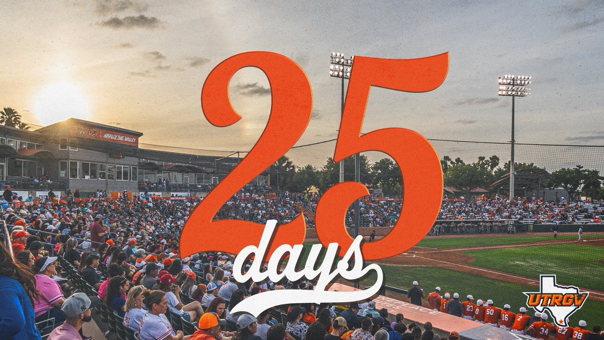 UTRGV Baseball (@utrgvbaseball) on Twitter photo 25 days ‘til we’re back in front of the best fans in the game 🫡
#UTRGV #RallyTheValley #EarnedEveryDay 25 days ‘til we’re back in front of the best fans in the game 🫡
#UTRGV #RallyTheValley #EarnedEveryDay