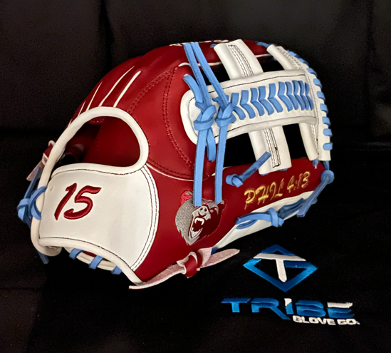 TribeGloveCo's tweet photo. More @BallardSoftball players and one-of-a-kind glove designs that need to be highlighted. Great work @lydia_bland15 @noragivan9 @SyriJones6! @BaseballBruins #GoBruins https://t.co/VMc7UQa5Su