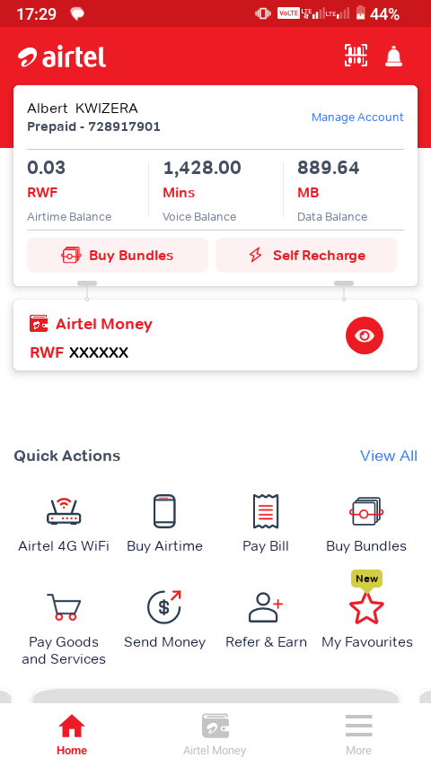 kwizeraAlbert12's tweet photo. Ese wamenye waguan ?
Njye byose mbikora nkoresheje #Myairtelapp kandi byose ni ku muvuduko gusaaaaa!  Ngura ama inite, ipaki ya interineti , ndetse nohereza kandi nkakira frw nkoresheje #Myairtelapp . Jya muri play store niba ukoresha android maze u downloading #Myairtelapp. https://t.co/pNwoly8zTN