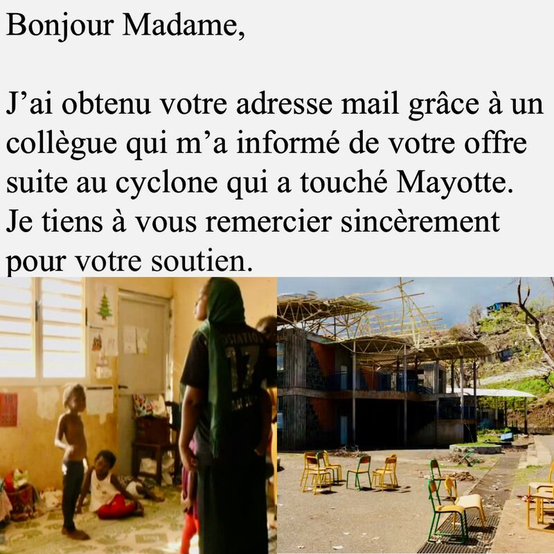 nomadeducation's tweet photo. Soutenir la reprise de l’école à #Mayotte aux côtés des jeunes parents et professeurs. Collèges et lycées sont des refuges. L’#école signe de reconstruction doit reprendre mi-janvier. Nous avons débloqué notre abonnement premium pour assurer la continuité pédagogique. #Éducation https://t.co/lQ1IfFN7rT