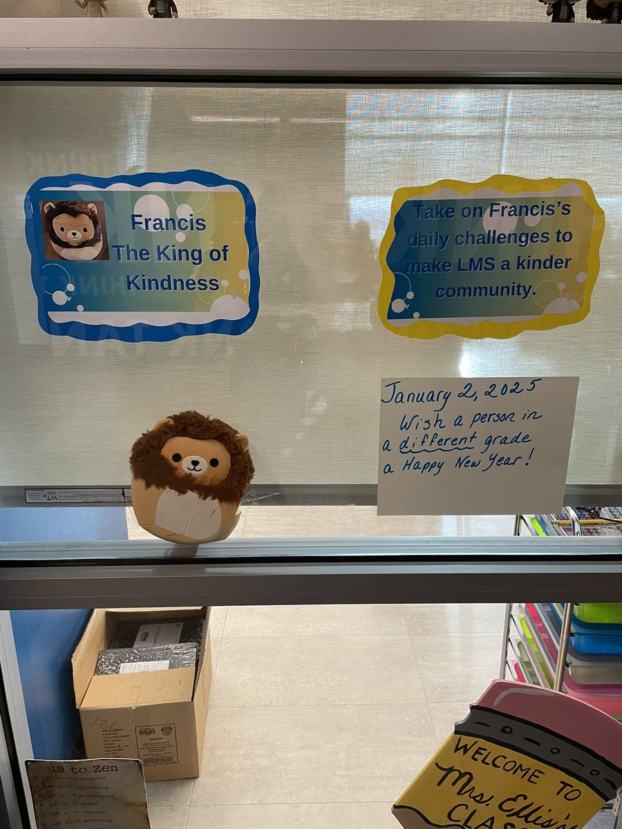 Mrs. Ellis is proud to introduce, Francis, The King of Kindness! Francis will post a challenge every day to promote a kinder LMS community! 💙💛