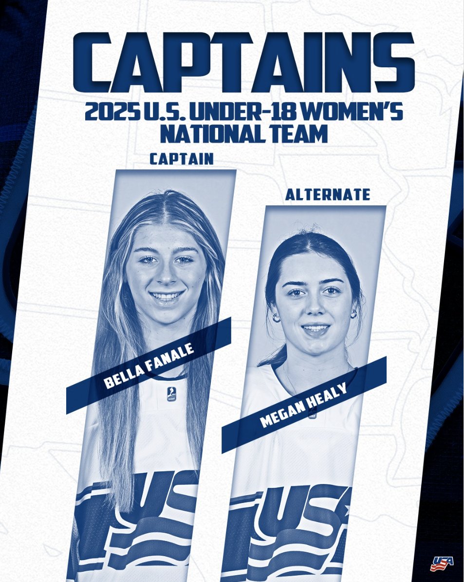 Congratulations to Webster native Bella Fanale, who was named the captain of the 2025 U.S. Under-18 Women's National Team that will look to defend its gold-medal title in Vantaa, Finland. This will be Fanale's third time representing the U.S. in the tournament.