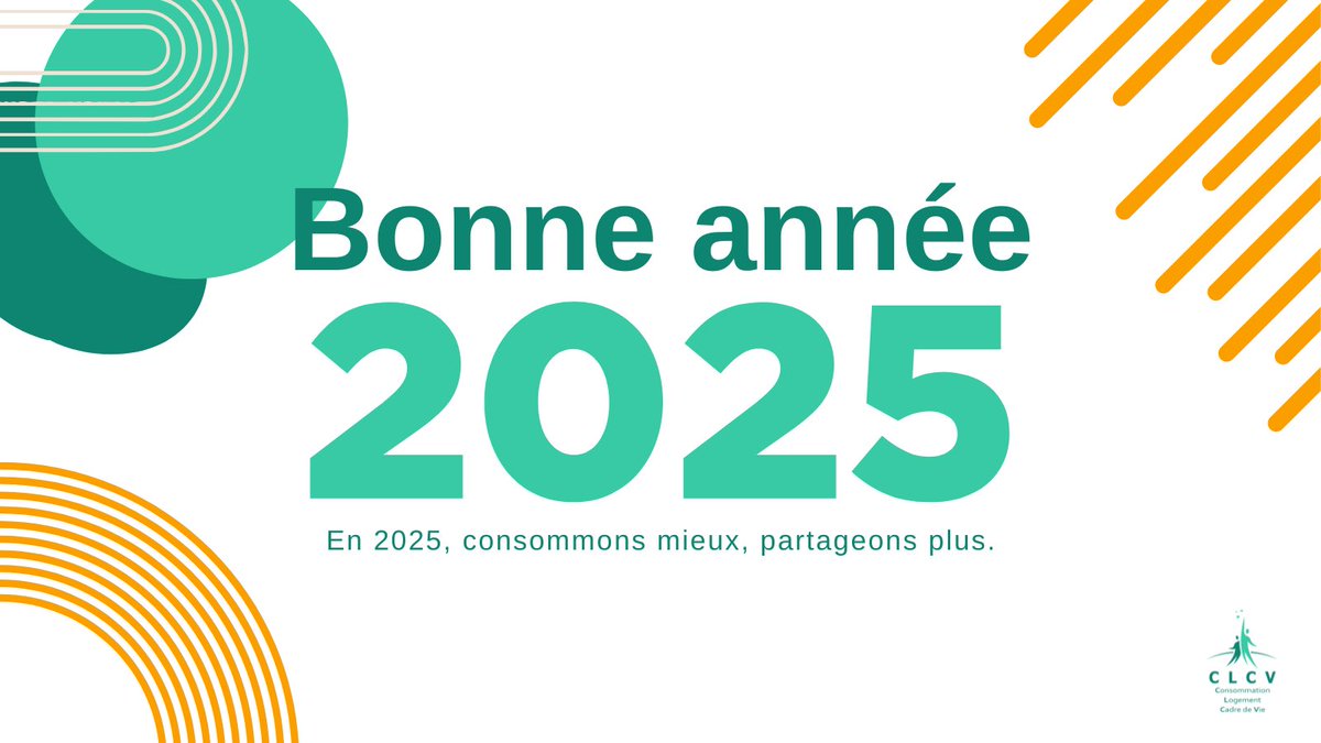 🎉La CLCV  vous adresse ses meilleurs vœux pour cette nouvelle année. En 2025, consommons mieux, partageons plus !