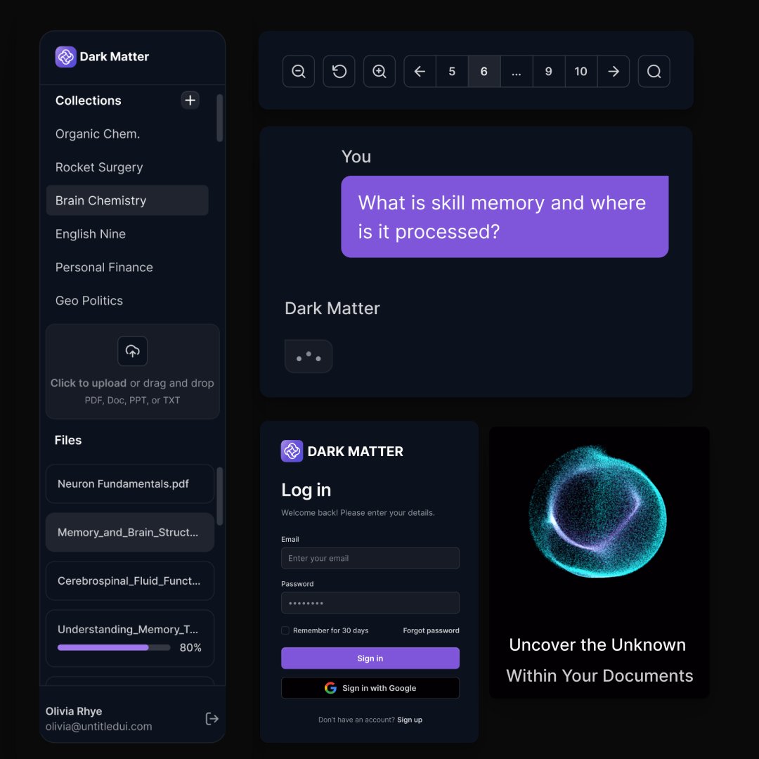 I spent much of the holiday break refining the design details of my new startup, Dark Matter.

With the designs now finalized, it’s time to start building 🚀

Sign up for early access:
lnkd.in/gaB-dRv7