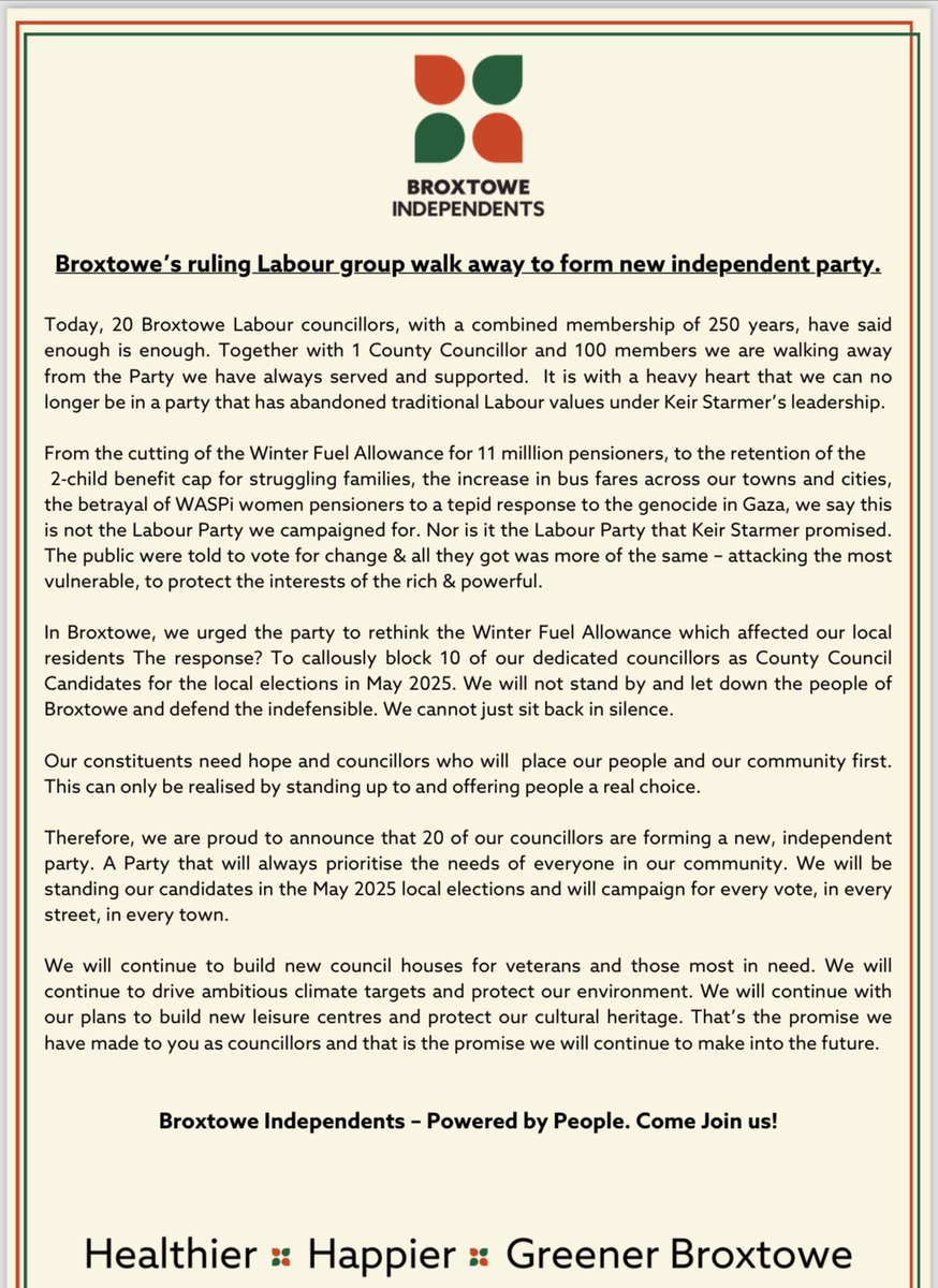 Broxtowe Alliance Councillors tweet media