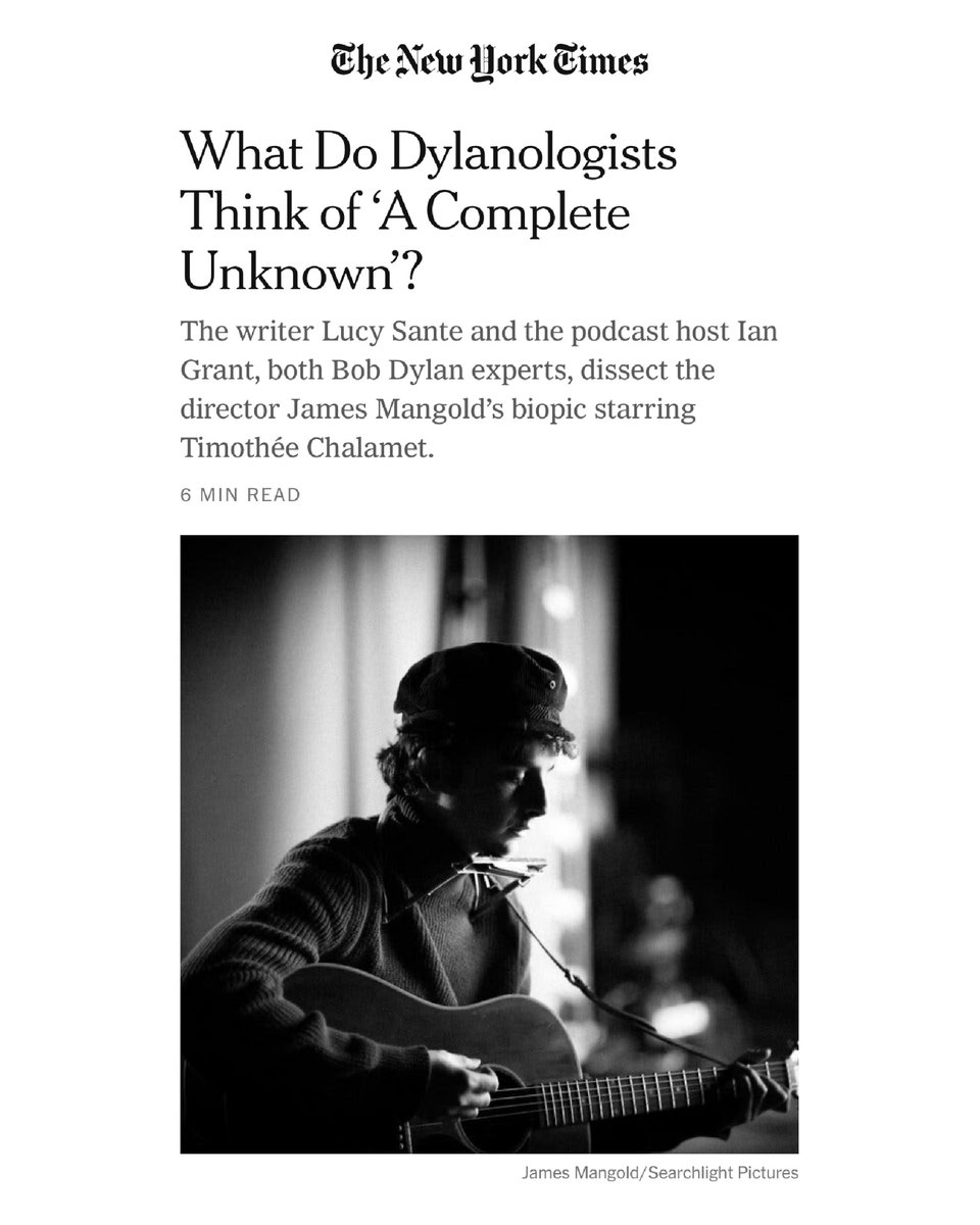 ian__grant's tweet image. i am in The New York Times today talking about—what else?—A COMPLETE UNKNOWN