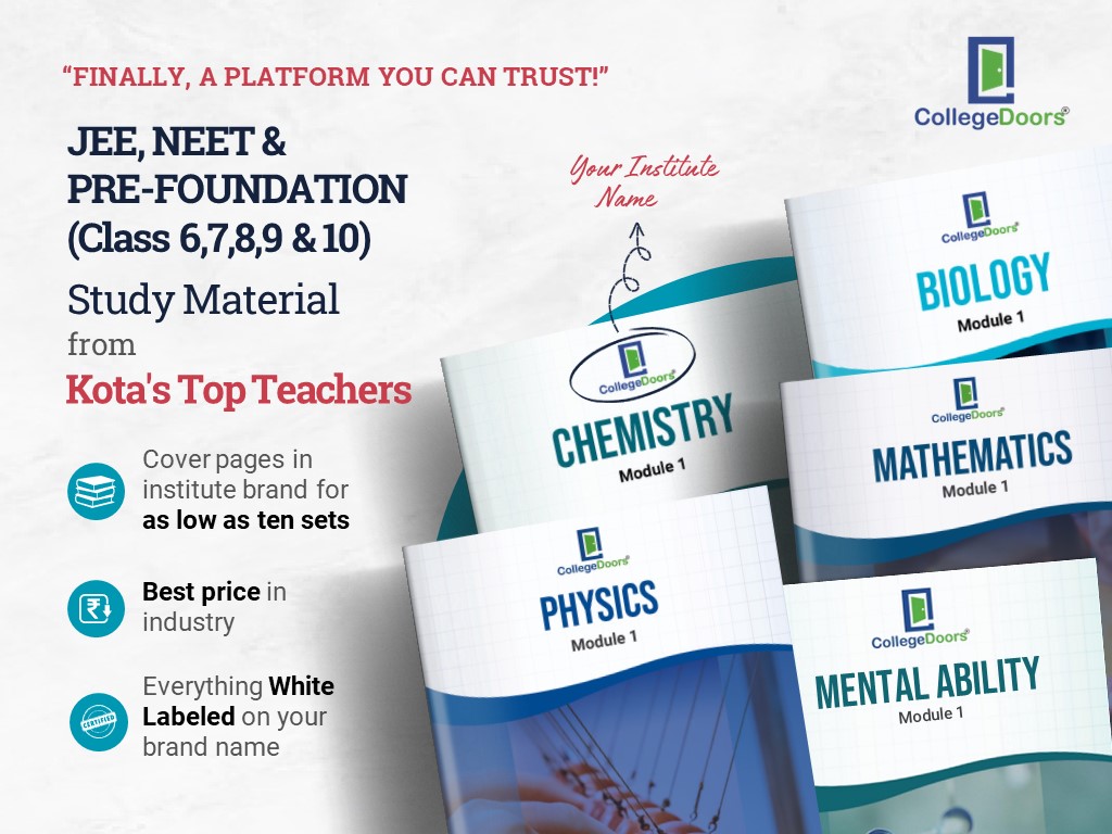 CollegeDoors's tweet photo. Looking for Real Study Material for #jeemain / #jeeadvanced / #NEET / #PreFoundation? Evaluate @CollegeDoors' material fully before placing the order as it is a matter of imparting knowledge to your students. Avoid making any mistake. Fill the form:
https://t.co/nLLyfB421h https://t.co/FY6XVeJr9W