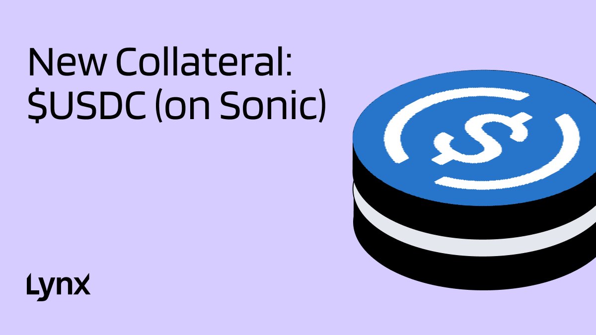Thrilled to announce that Lynx now supports $USDC on Sonic 🔥 Meaning,  traders get to trade their favorite trading pairs like BTC/USD, ETH/USD,  SOL/USD using $USDC on Sonic Network. All while enjoying