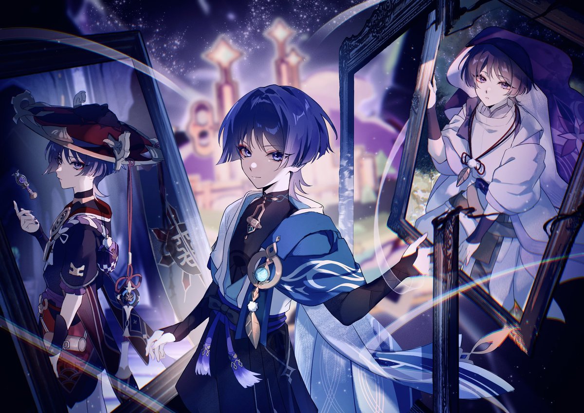 🪶霞幕傾松風
-

謝謝你的誕生，生日快樂🤍💜💙

#放浪者生誕祭2025
#wanderer  #GenshinImpact