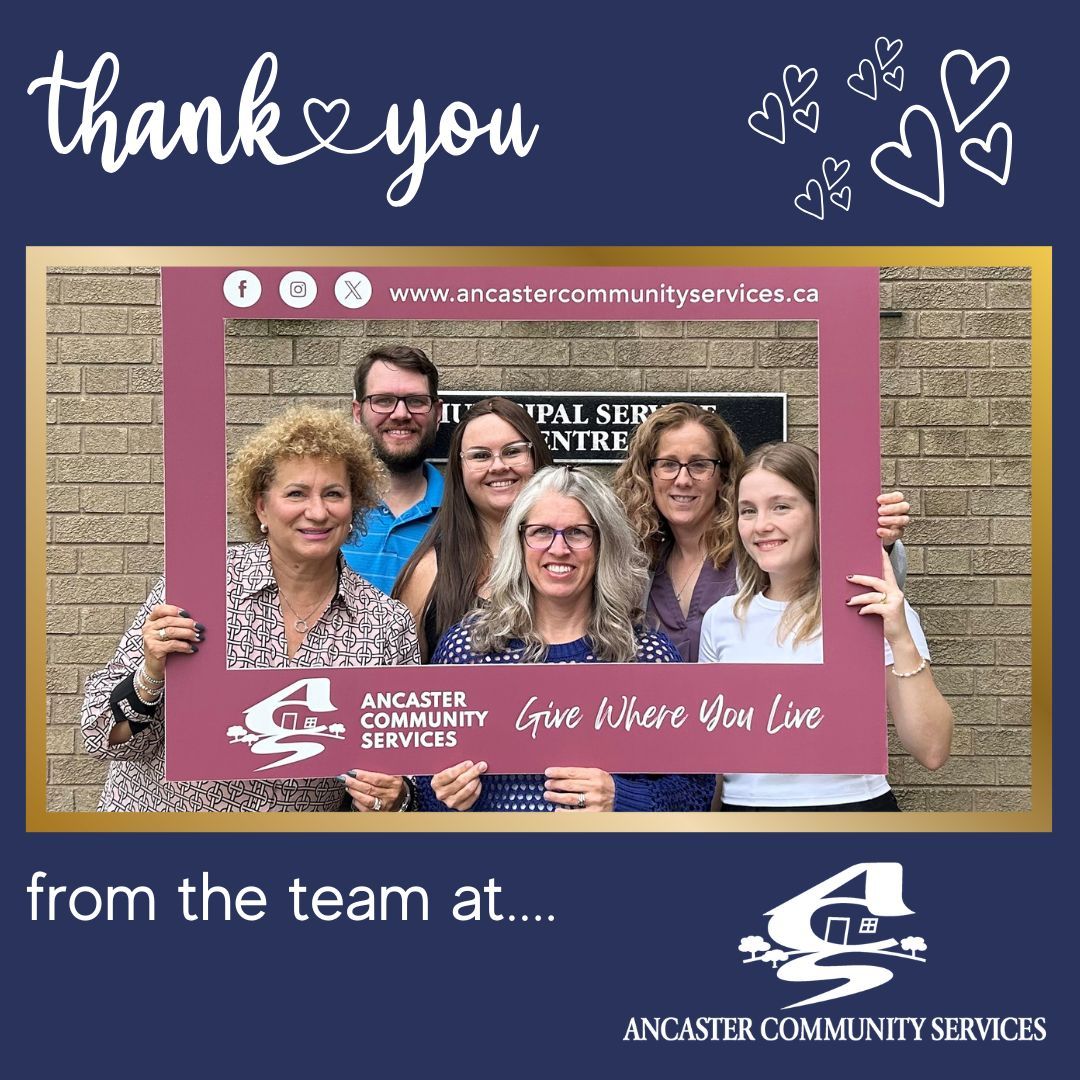 Thank you! ❤️ We are starting the new year with a heartfelt thank you to our wonderful community for the amazing support we received in 2024!

Thank you to everyone who donated, volunteered, shared or helped in any way! We could not do it without you! 🙌

#AncasterCares