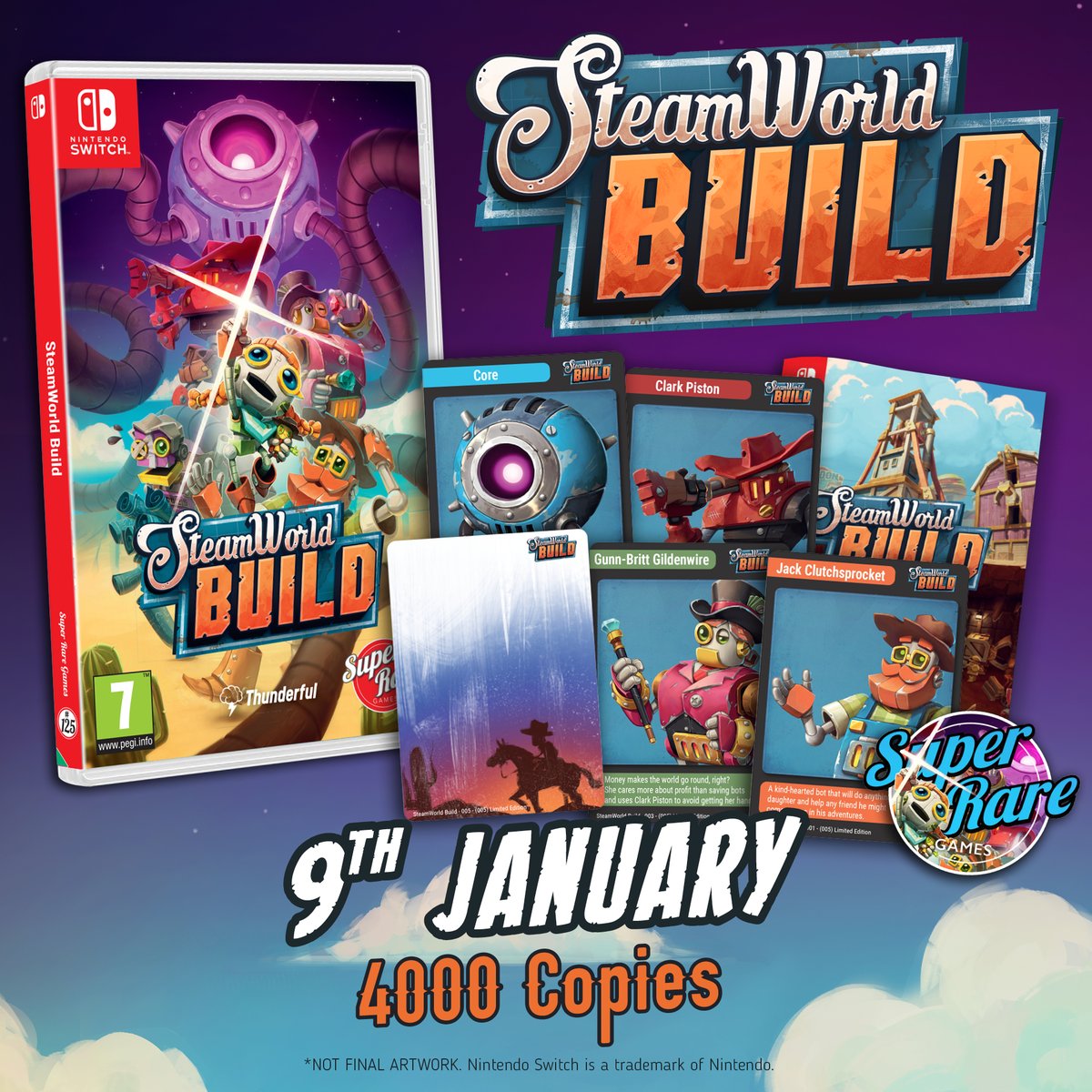 Announcing: STEAMWORLD BUILD ⚙️ Build and manage a town on a dying planet,  in this casual city-building and dungeon-management cross-over! Coming to  Switch & PS5 physical! 🛠️