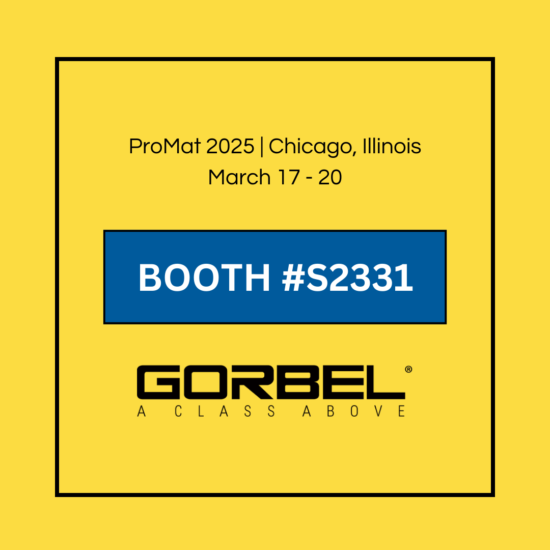 Save the Date for #PROMAT2025
 
While planning your 2025, keep in mind that Gorbel® will be at ProMat and we'd love to connect! Find us at Booth S2331 from March 17-20. Register now!
 
promatshow.com
 
#Gorbel #ProMat #Chicago #2025