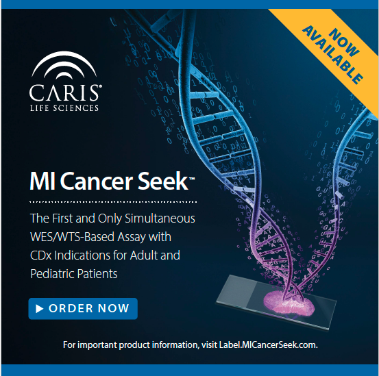 MI Cancer Seek™ is now available for clinical ordering. The ﬁrst and only simultaneous WES/WTS-based assay with CDx indications for adult and pediatric patients. Read more about MI Cancer Seek and view important product information. ow.ly/1bmP50Uy9nN