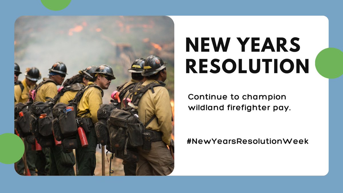 DOIWildlandFire's tweet photo. #NewYearsResolutionWeek: another top #NewYears resolution involves continuing to work with Congress towards a permanent firefighter pay solution.
Learn more: https://t.co/455I3xcSH4
#NotyourOrdinaryJob https://t.co/lXfN5tn4Pi