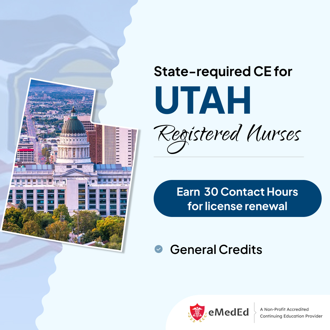eMedEvents's tweet photo. Elevate your practice and fulfill your Utah Board of Registered Nursing License Renewal requirements with this comprehensive 30-hour Nursing CE Renewal Package.
π©Ί Enroll today - https://t.co/uFXSKMaC7D
#RN #Utah #NursingCE #LicenseRenewal #TextBasedCME #eMedEd #eMedEvents https://t.co/9vnQY3pnIh