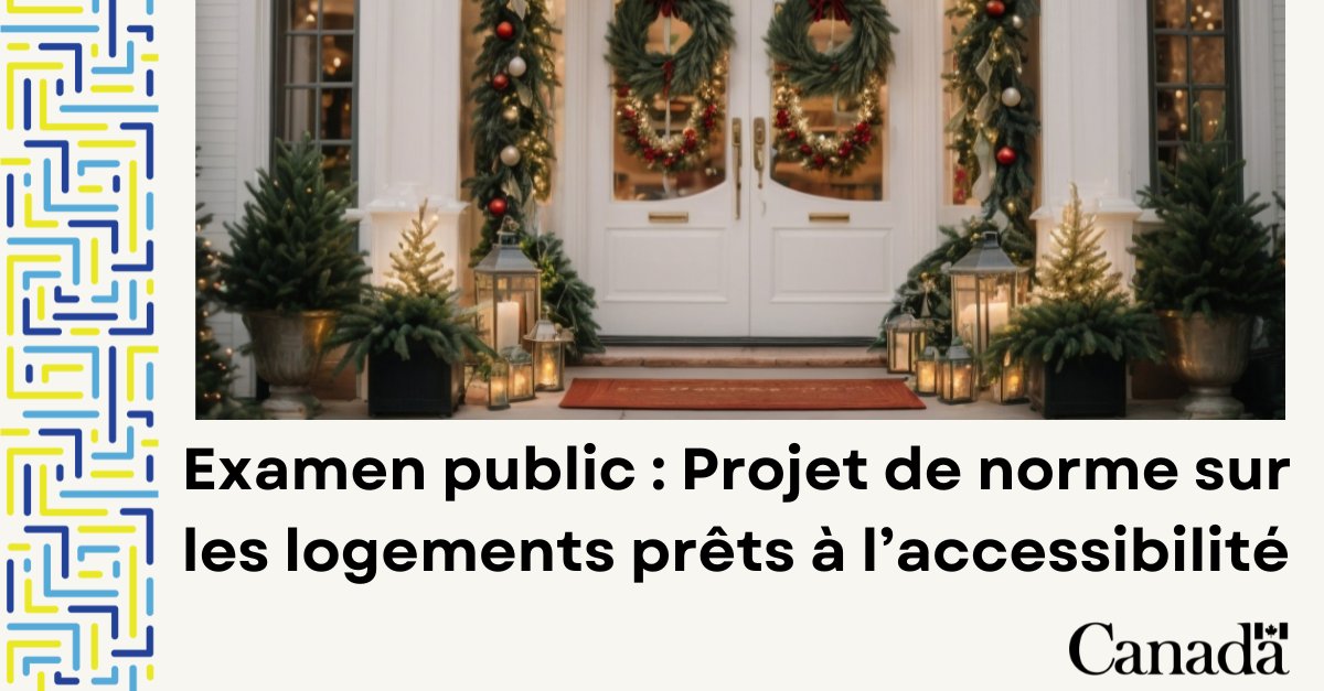 🏠 Imaginez des logements accessibles, évoluant avec les besoins de ses occupants.

Nous élaborons un projet de norme sur les logements prêts à l’accessibilité et voulons vos commentaires. Contribuez à faire de cette vision une réalité au Canada.

👉 ow.ly/4Vrz50UxiJZ