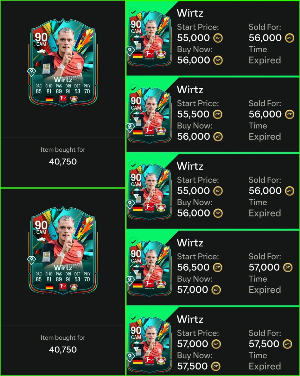 TradeMaster91's tweet photo. 5️⃣ Price Range Upgrades: Post-holiday EA employees are back to work! 😅

📊 What's your take on Best of WW cards? Are you holding or selling?

#EAFC25 #FUTMarket #EAFCTrading #UltimateTeam #OOPCards #EAFC https://t.co/djkiic9VP3