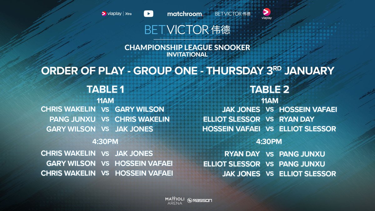 🏆 Championship League Snooker returns tomorrow with an invitational field featuring a host of <a href="/WeAreWST/">WST</a> champions 

📺 Watch all the action on YouTube from 11am in Leicester!

#CLSnooker