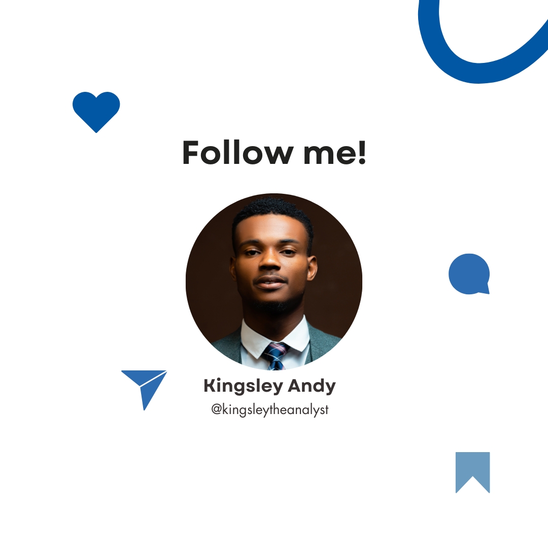 Kingsley__Andy's tweet image. Your dashboard should tell a story, whether you’re there to guide your audience or not.
Data storytelling is what transforms analysis into impact. Let’s grow together!
Here are three ways to enhance your storytelling skills
#KingsleyAndy #Kingsleytheanalyst