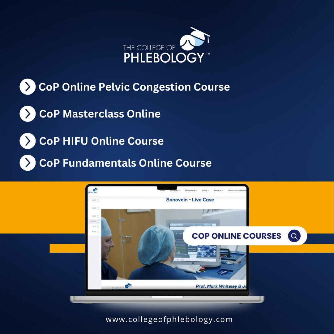 🌐 Expand your expertise with The College of Phlebology's online courses!

Our flexible, certified courses include case studies and the latest treatment protocols, allowing you to learn at your own pace. 
Visit : collegeofphlebology.com/online-courses

#Phlebology #VaricoseVeins #VenousHealth