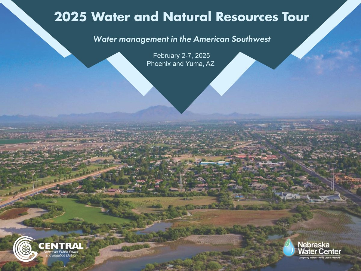 There's still time to register for the 2025 Water and Natural Resources Tour!  Join us and <a href="/cnppid/">CNPPID</a> in Arizona from February 2 to February 7 to experience water and natural resources in the American Southwest.

More details and registration available at go.unl.edu/watertour