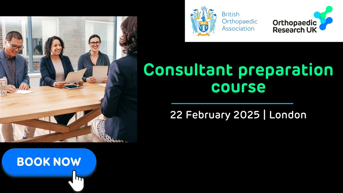 Orthopaedic Research UK (@or_uk) on Twitter photo Preparing for a Tr&Orth consultant role? This course is your chance to refine your job application & interview skills with expert feedback! Get ready to step into your next career phase bit.ly/3ZZoIG5 <a href="/BritOrthopaedic/">BOA</a> <a href="/NorthumbriaOrth/">Northumbria Orthopaedics</a> <a href="/PG_Orthopaedics/">PG_Orthopaedics</a> <a href="/notortho/">Nottingham Orthopaedics</a> <a href="/eoeortho/">EoE Ortho</a> Preparing for a Tr&Orth consultant role? This course is your chance to refine your job application & interview skills with expert feedback! Get ready to step into your next career phase bit.ly/3ZZoIG5 <a href="/BritOrthopaedic/">BOA</a> <a href="/NorthumbriaOrth/">Northumbria Orthopaedics</a> <a href="/PG_Orthopaedics/">PG_Orthopaedics</a> <a href="/notortho/">Nottingham Orthopaedics</a> <a href="/eoeortho/">EoE Ortho</a>