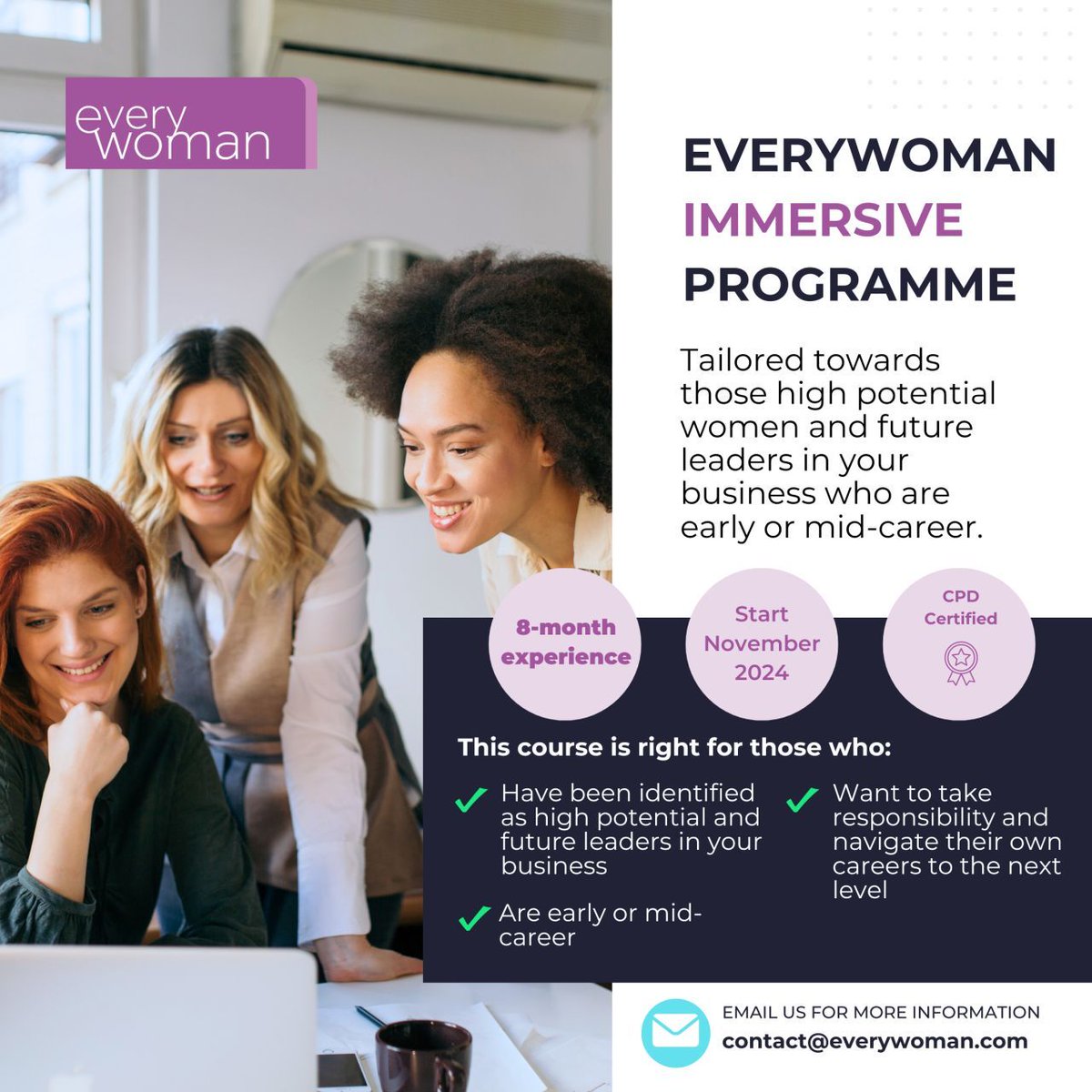 📣 Unlock Your Leadership Potential in 2025 with an everywoman Immersive Programme 🌟

👉 Learn More: bit.ly/3IVRRZn

#TrainingProgramme #Leadership