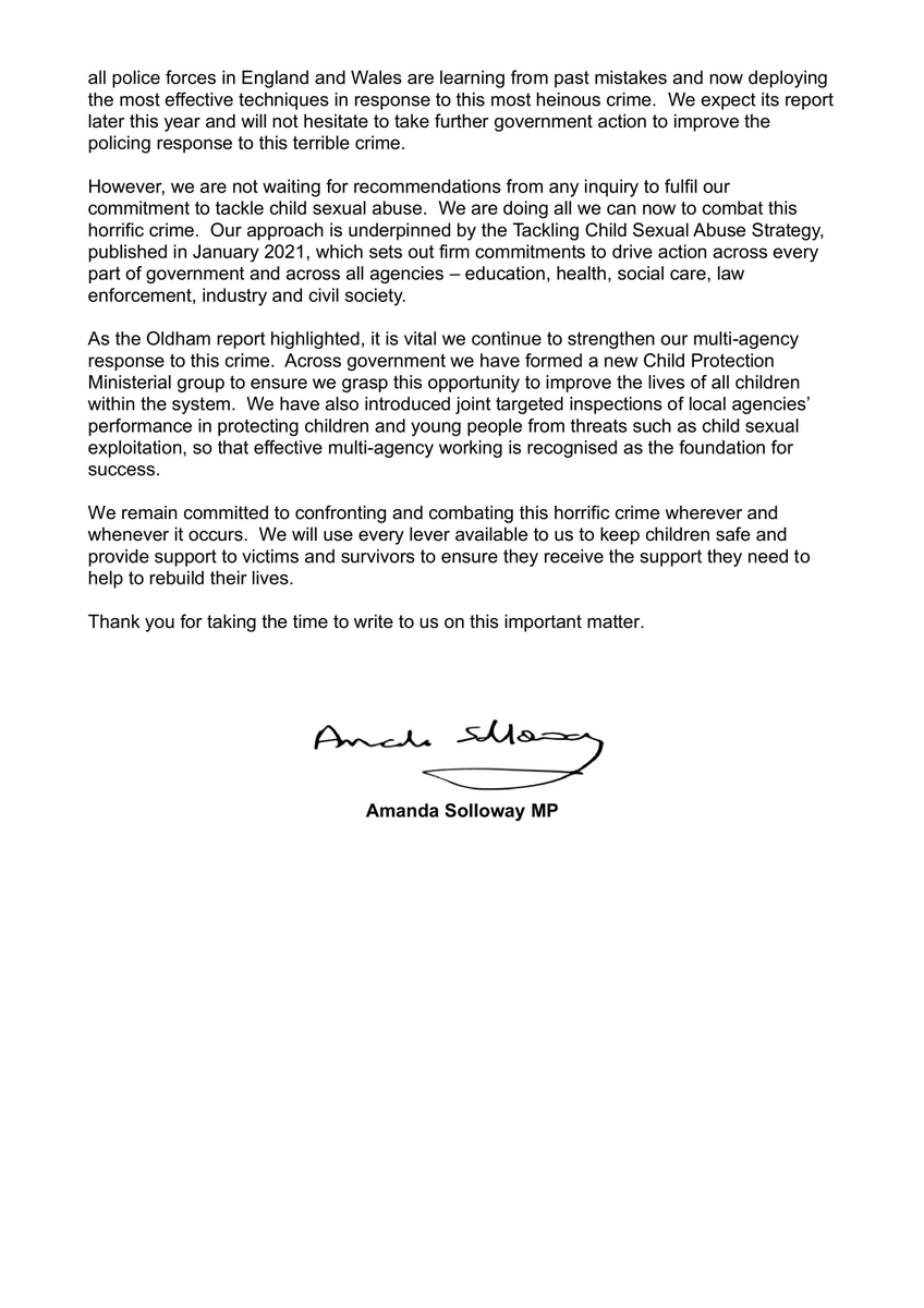 PolitlcsUK's tweet photo. 🚨 NEW: The Conservatives also rejected a request from Oldham Council for a public inquiry into child sexual abuse and grooming while they were in Government 

[@e_casalicchio] https://t.co/4aTTbklU8g