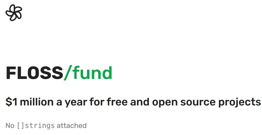 ReliableEmbSys's tweet photo. $1M annually for free and open-source projects! Check out how to apply through our funding.json file and help the ecosystem. https://t.co/0q5rcdwuwJ

#FOSS #OpenSource #FreeSoftware #FundingOpportunity #TechGrants #SoftwareDevelopment #OpenSourceCommunity #SupportDevelopers https://t.co/546PAPovey